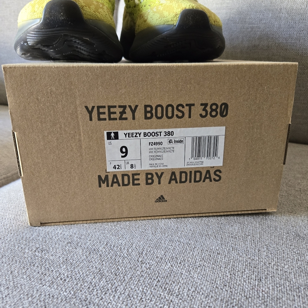 Adidas Yeezy Boost 380 Men Size 9 Hylte Green Grey New 042025 - Picture 9 of 9